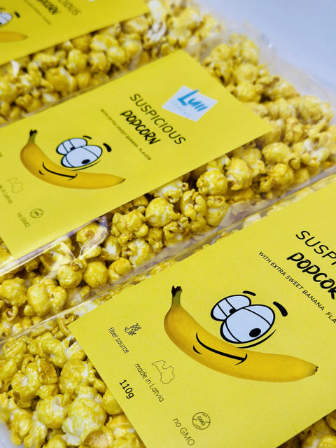 Suspicious popcorn with banana flavour